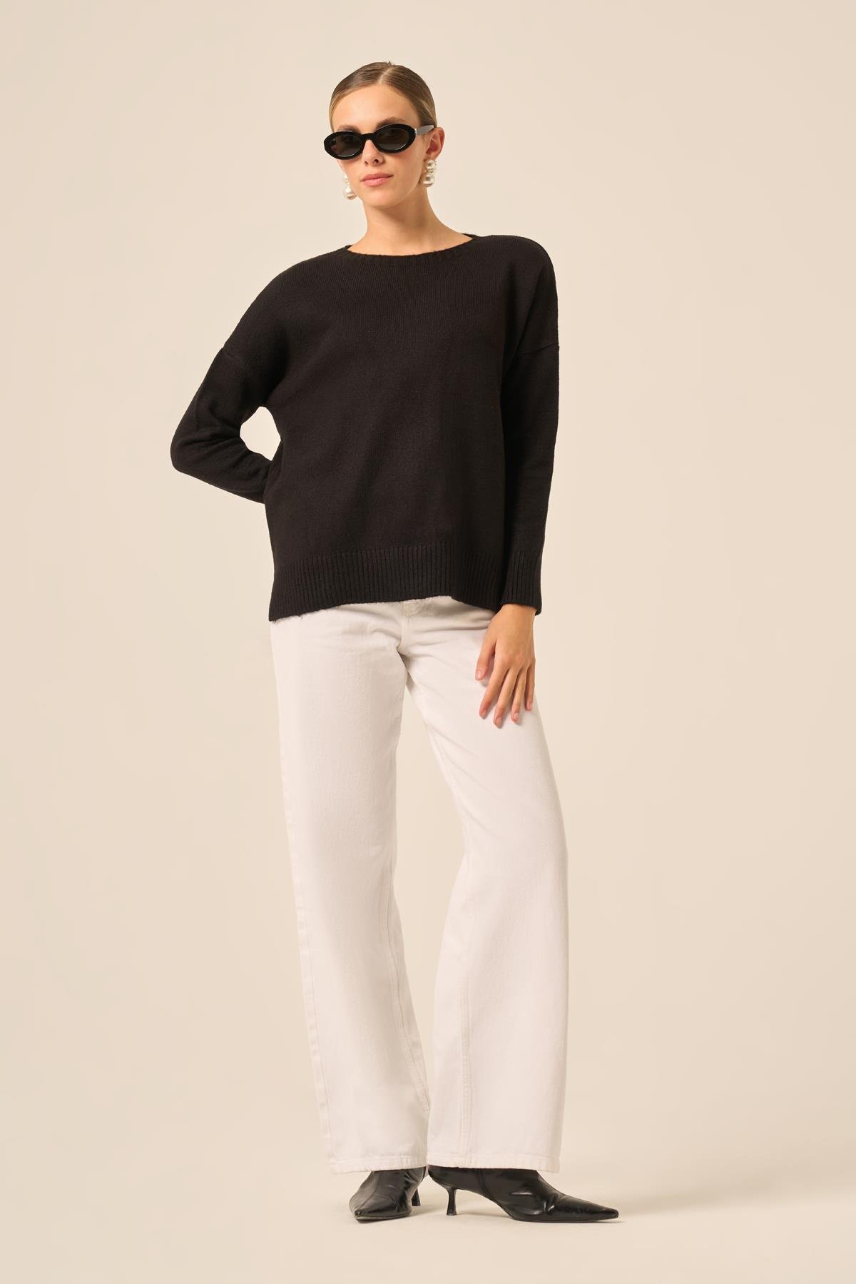 FTZ Women Kadın Şardon Kazak  Siyah 25215