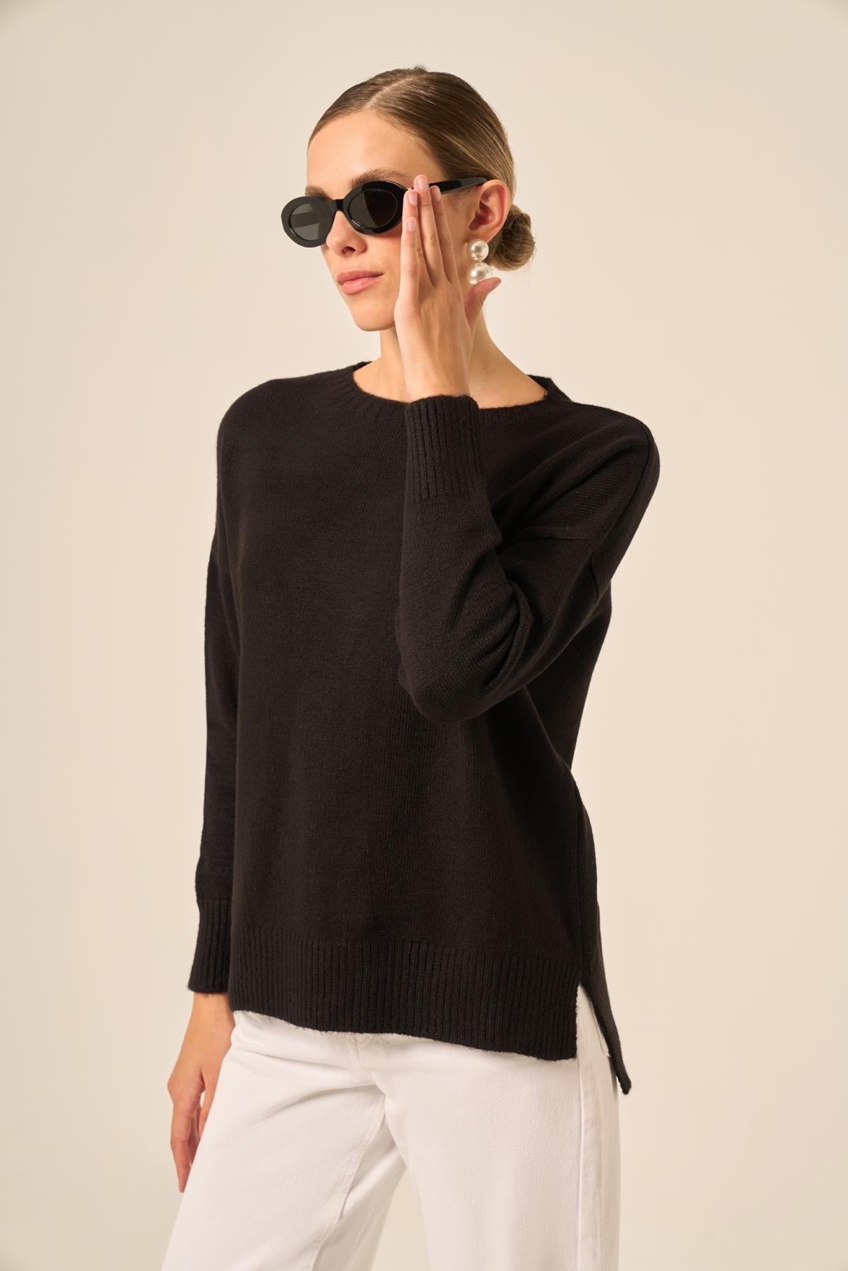 FTZ Women Kadın Şardon Kazak  Siyah 25215