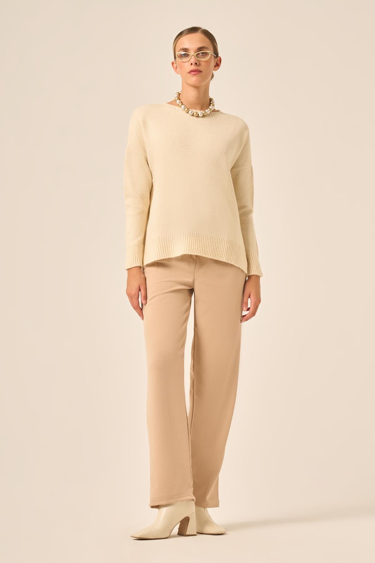 FTZ Women Kadın Şardon Kazak  Taş 25215