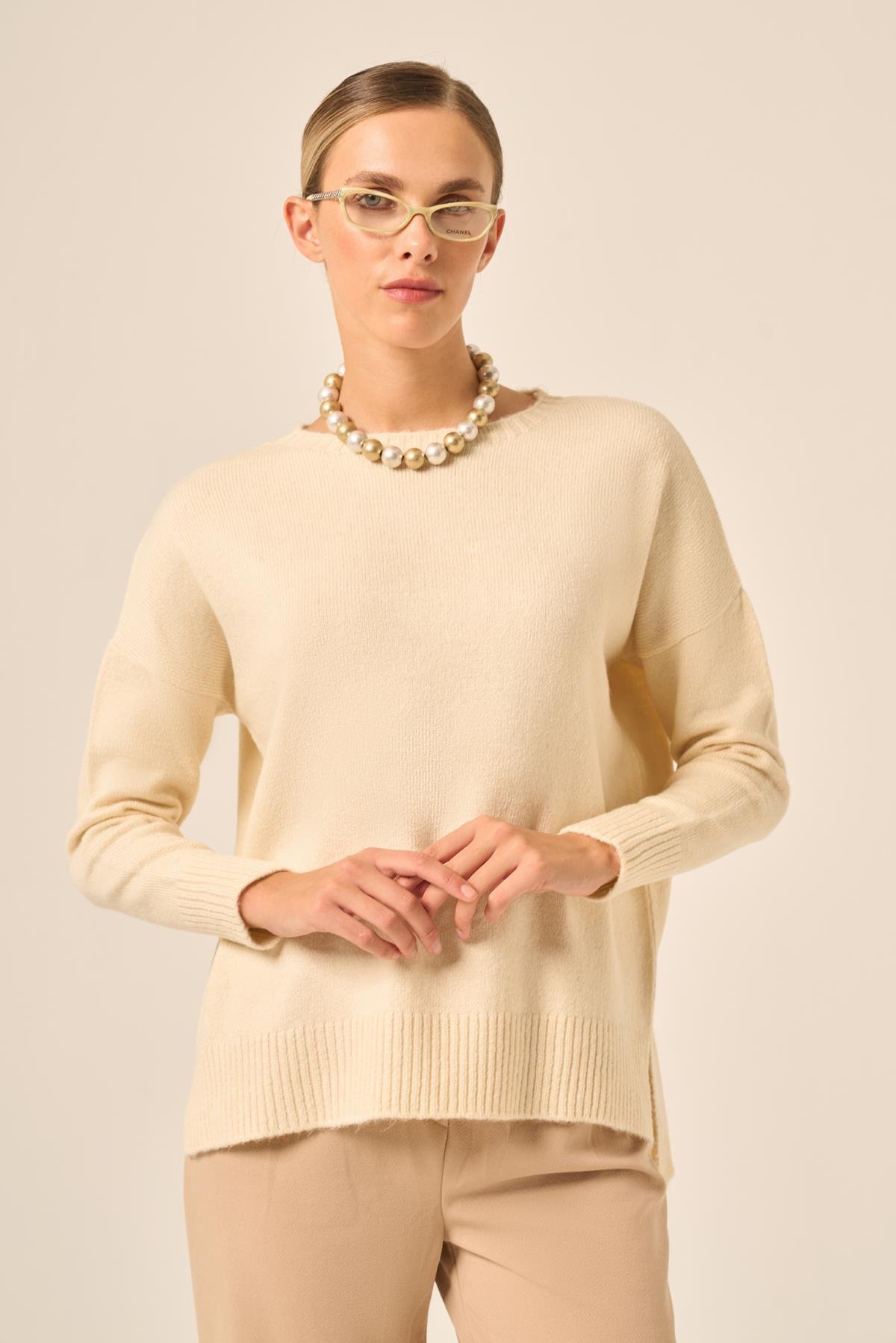 FTZ Women Kadın Şardon Kazak  Taş 25215