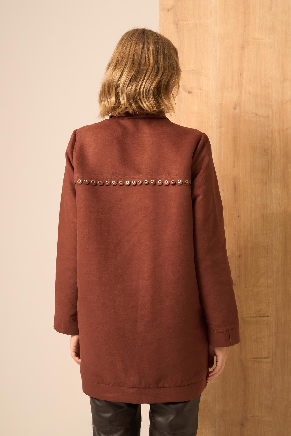 FTZ Women Kadın Süet Kap  Kiremit 31268