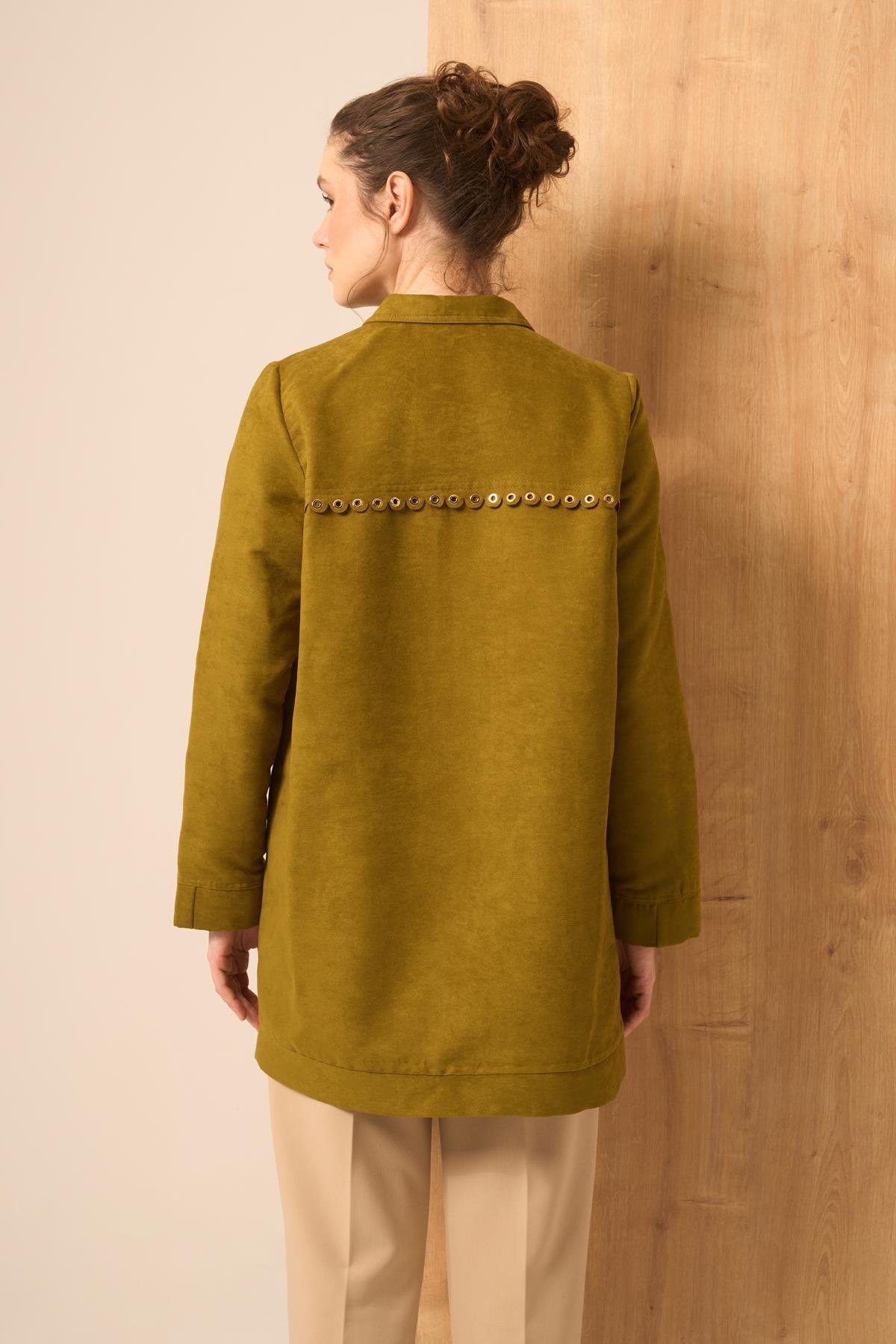 FTZ Women Kadın Süet Kap  Yağ Yeşili 31268