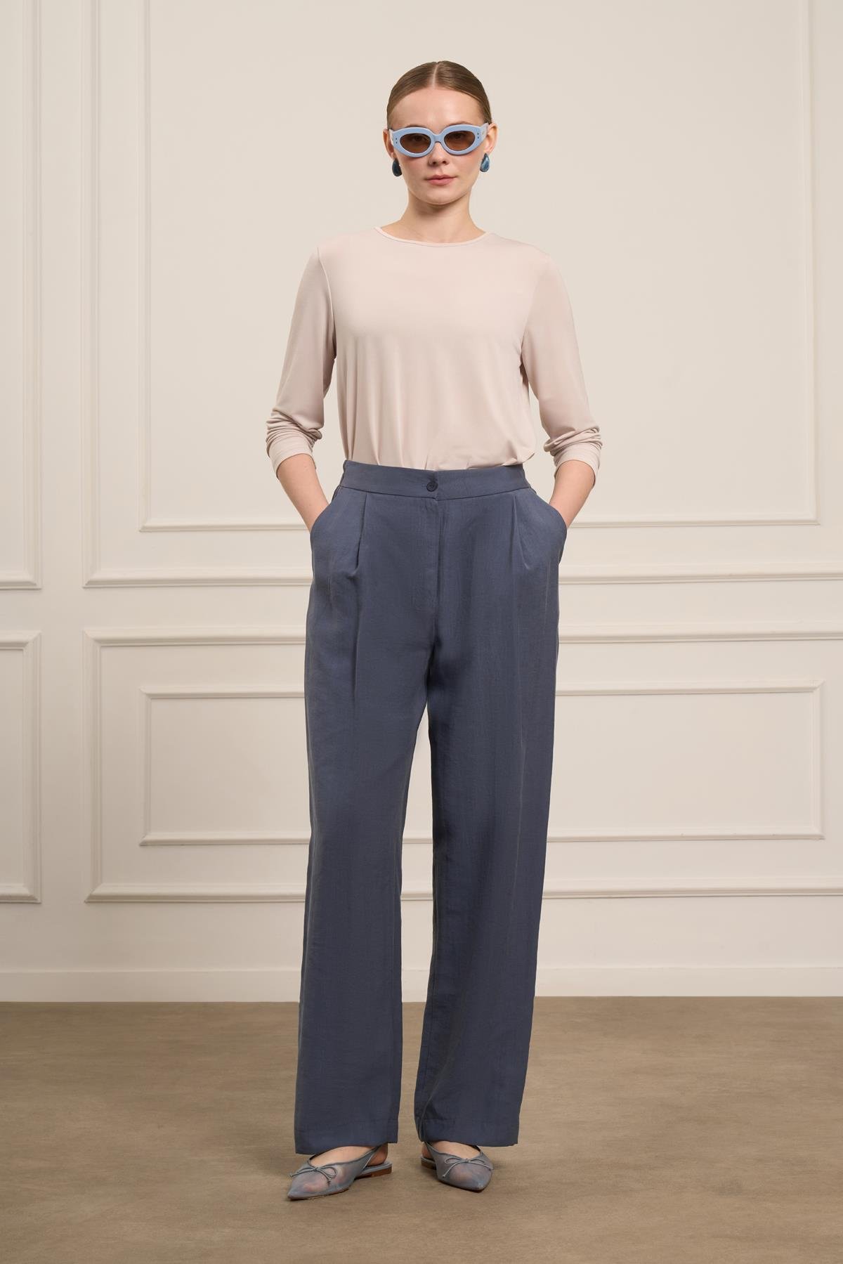 FTZ Women Kadın Tansel Pantolon  İndigo 31080