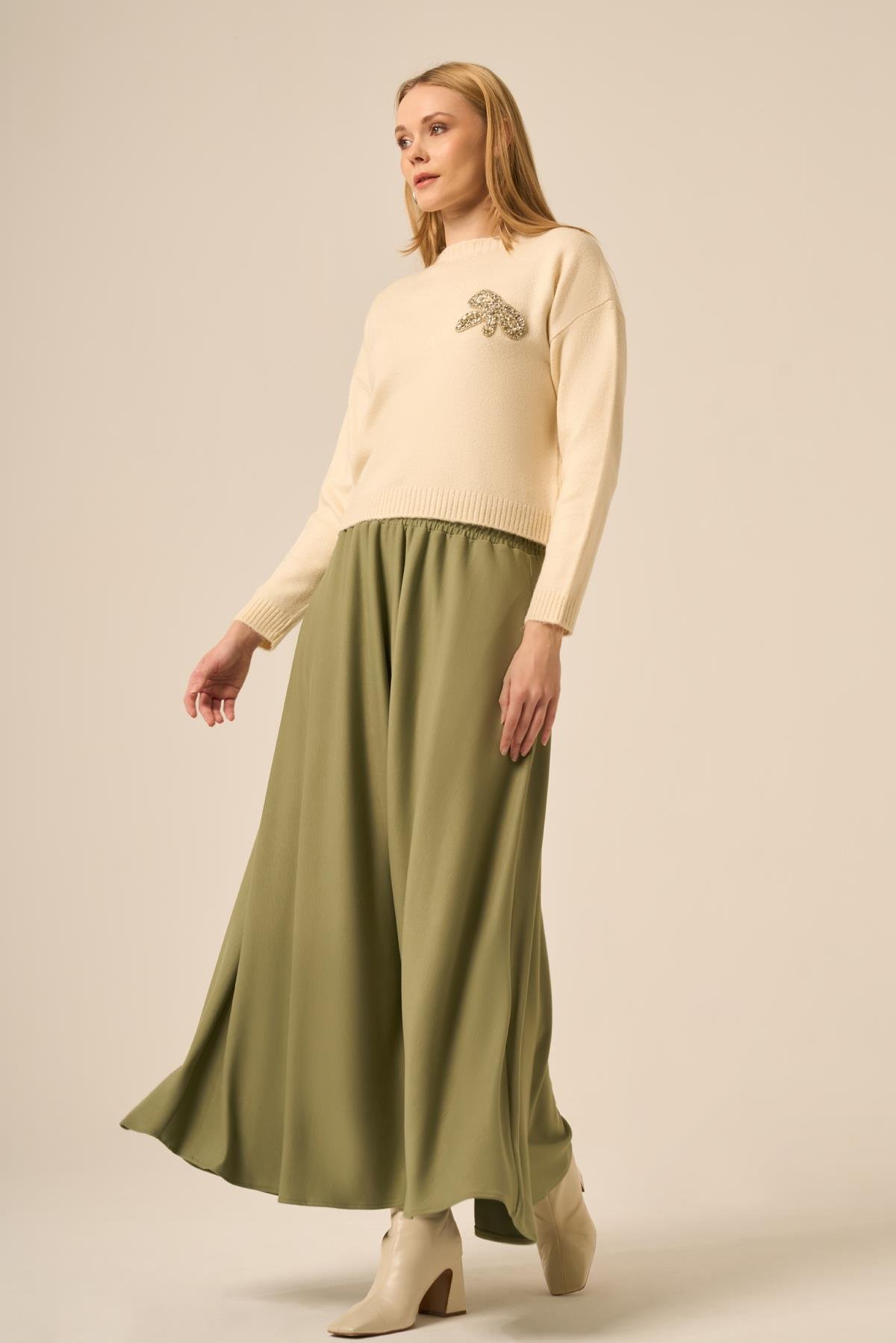 FTZ Women Kadın Tek Etek  Haki 31283