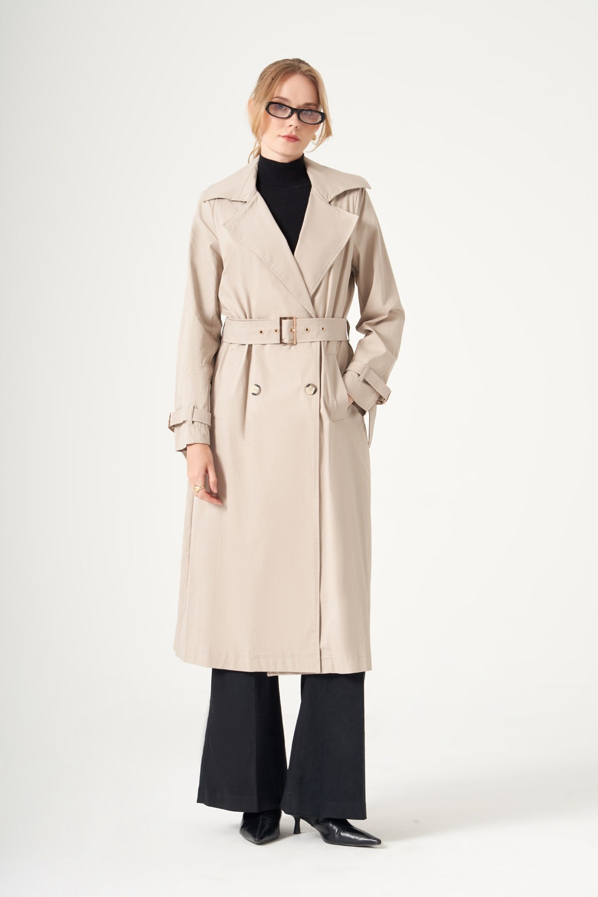 FTZ Women Kadın Trençkot  Taş 31593