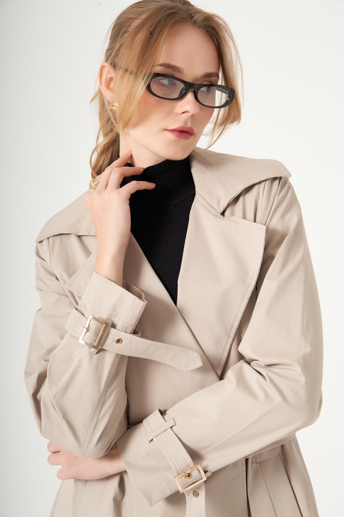 FTZ Women Kadın Trençkot  Taş 31593