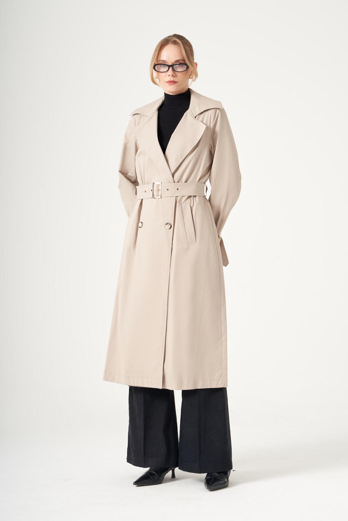 FTZ Women Kadın Trençkot  Taş 31593