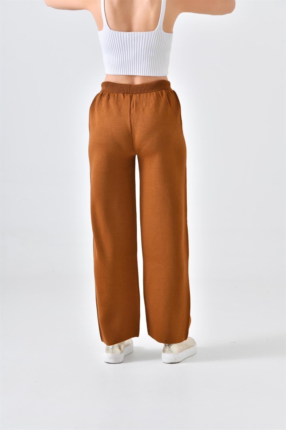 Ftz Women Kadın Triko Bayan Pantolon Taba 20078