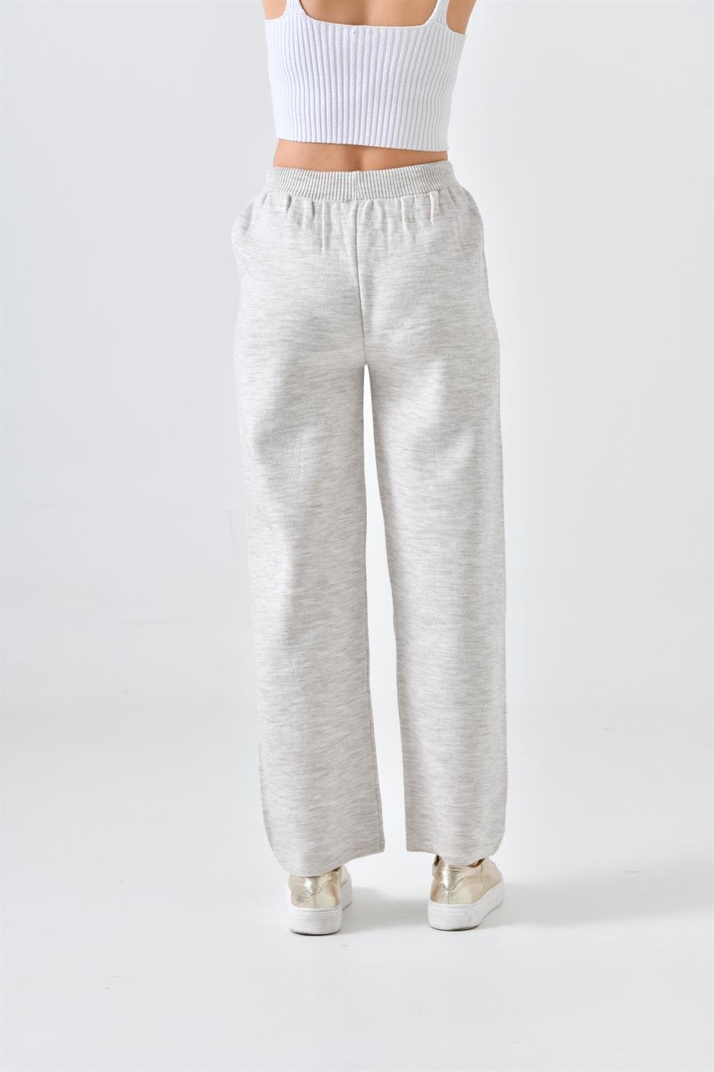 Ftz Women Kadın Triko Bayan Pantolon Taş 20078