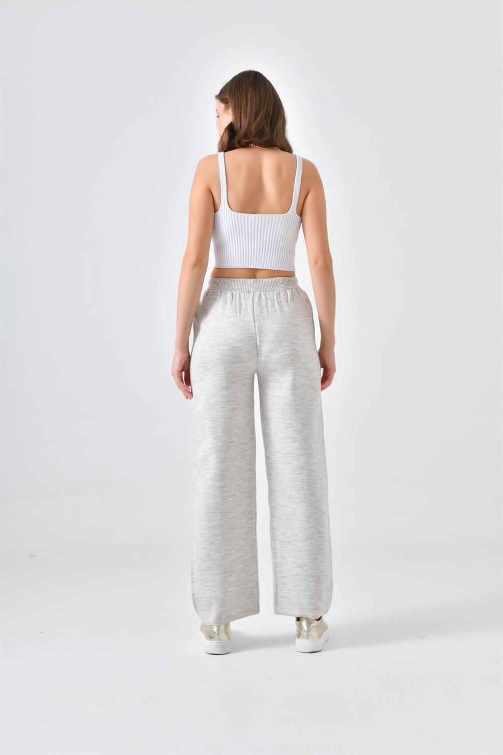 Ftz Women Kadın Triko Bayan Pantolon Taş 20078