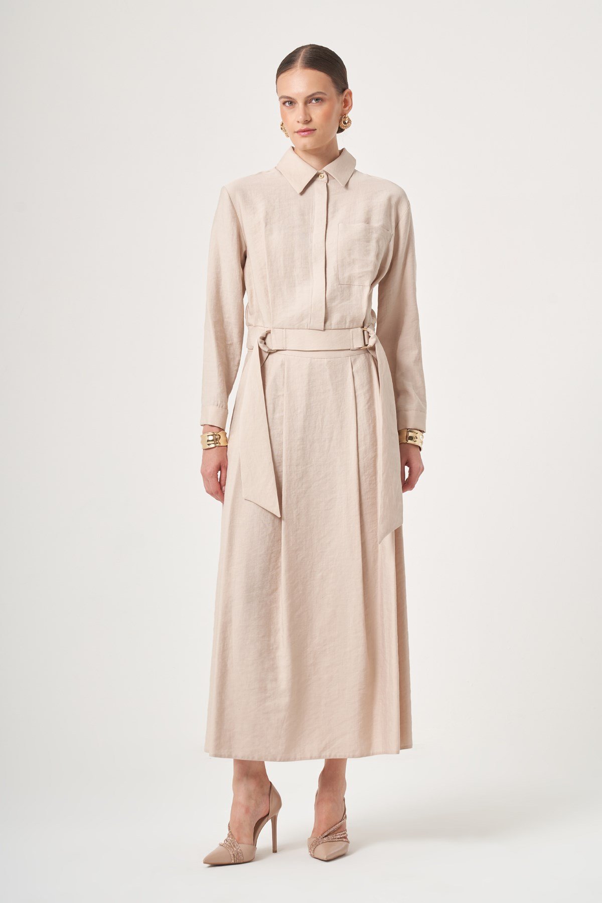 FTZ Women Kadın Tulipa Etekli Takım  Beige 31435