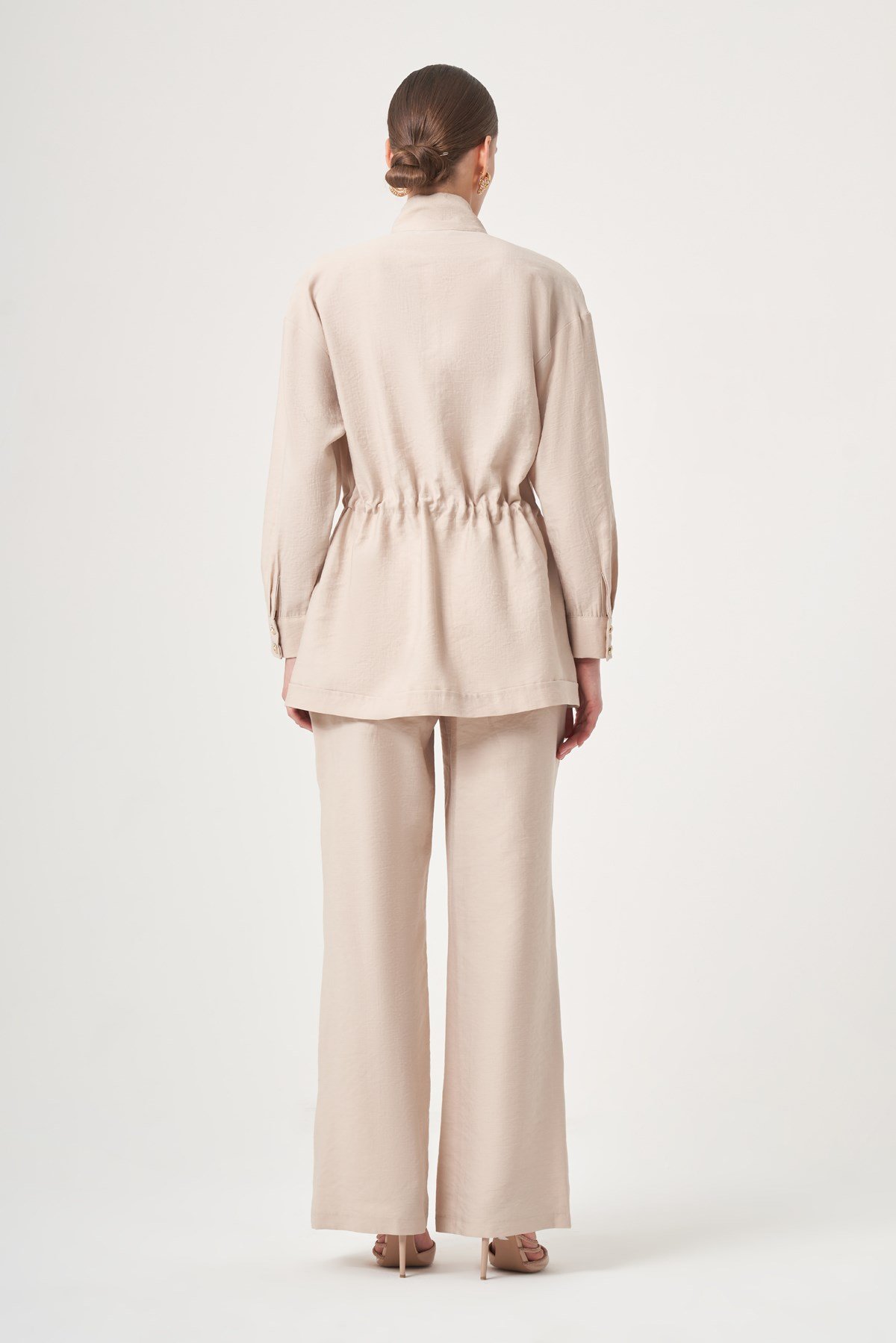 FTZ Women Kadın Tulipa Pantolonlu Takım  Beige 31432