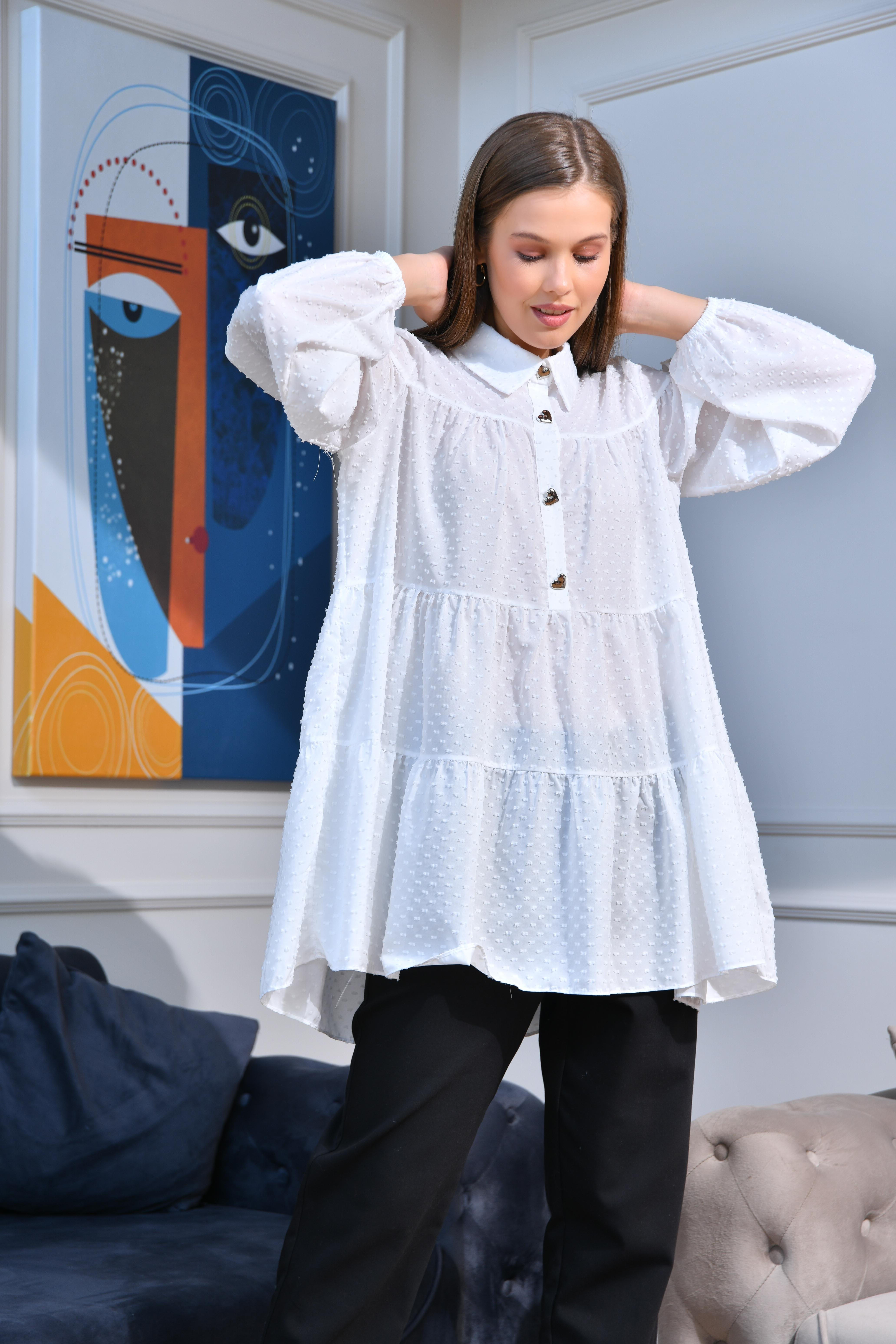 FTZ Women Kadın Tunik  Ekru 30522