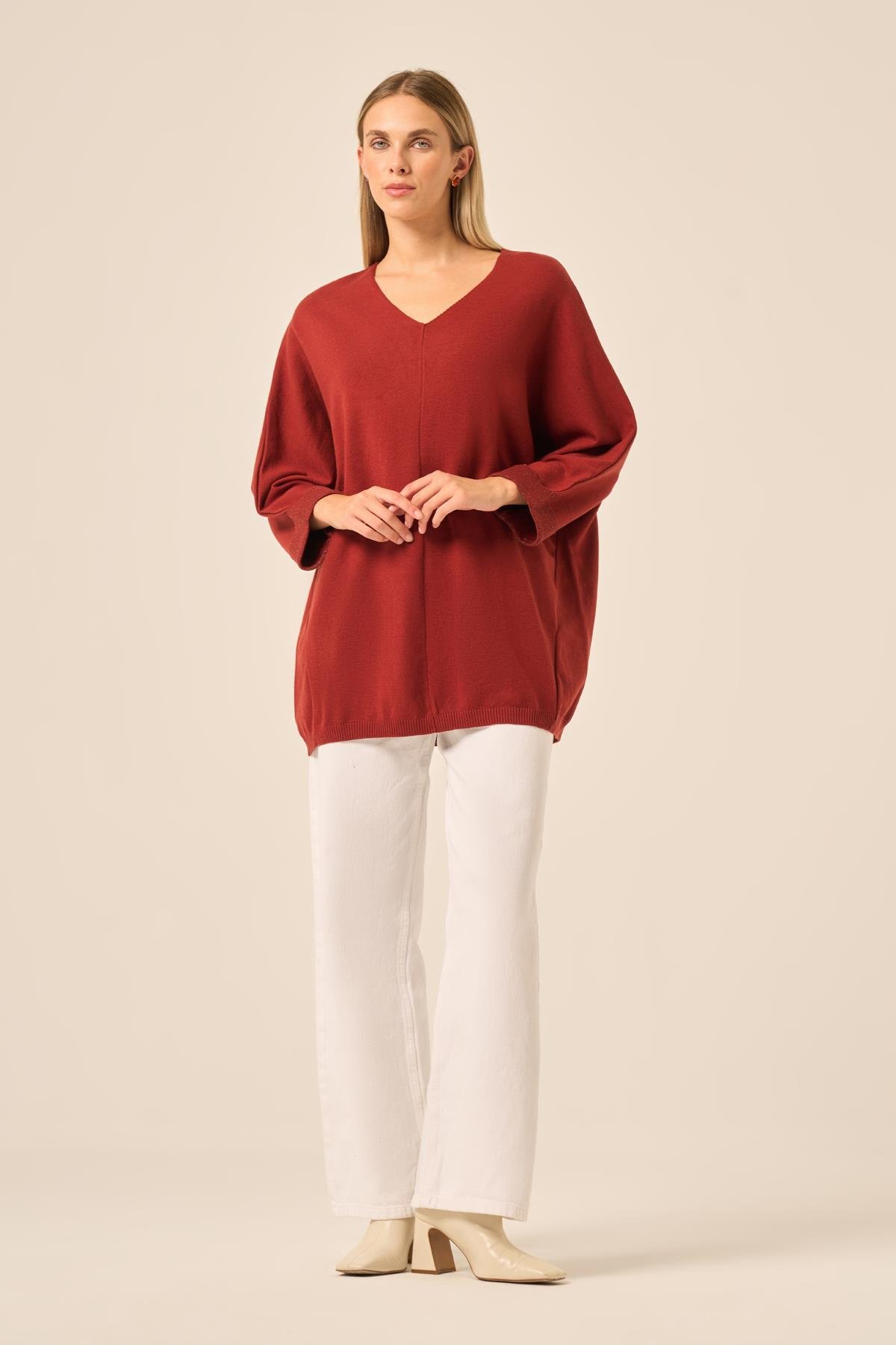 FTZ Women Kadın Yarasa Kesim Tunik  Bakır 20724