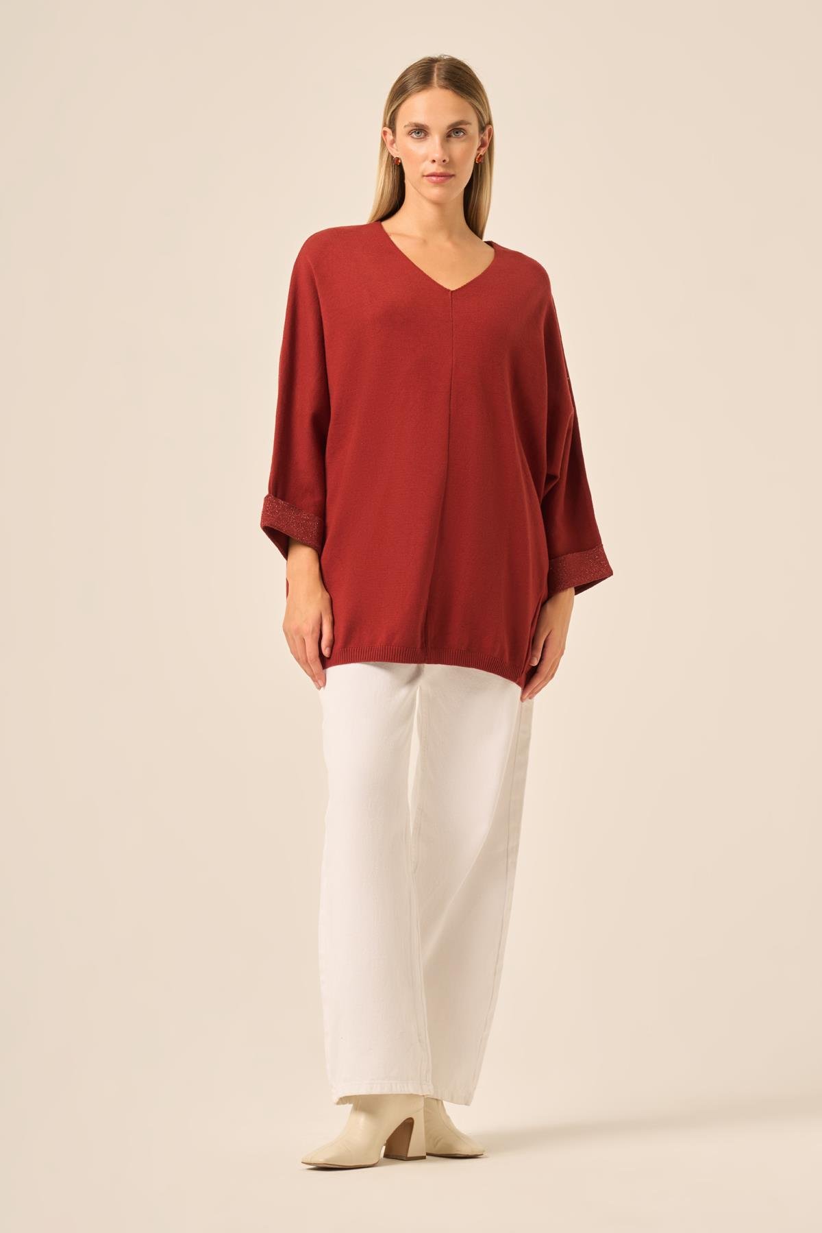 FTZ Women Kadın Yarasa Kesim Tunik  Bakır 20724