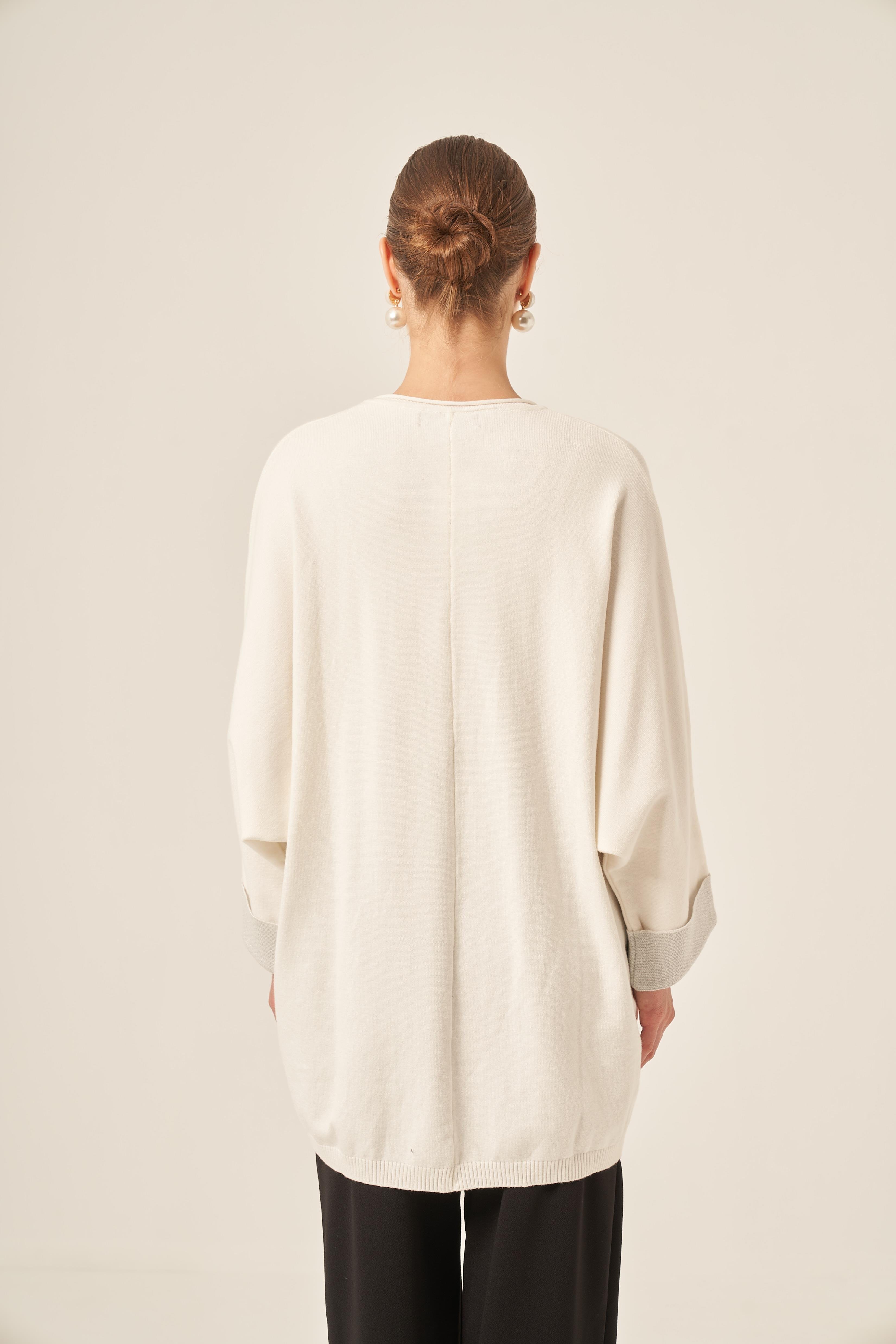 FTZ Women Kadın Yarasa Kesim Tunik  Ekru 20724