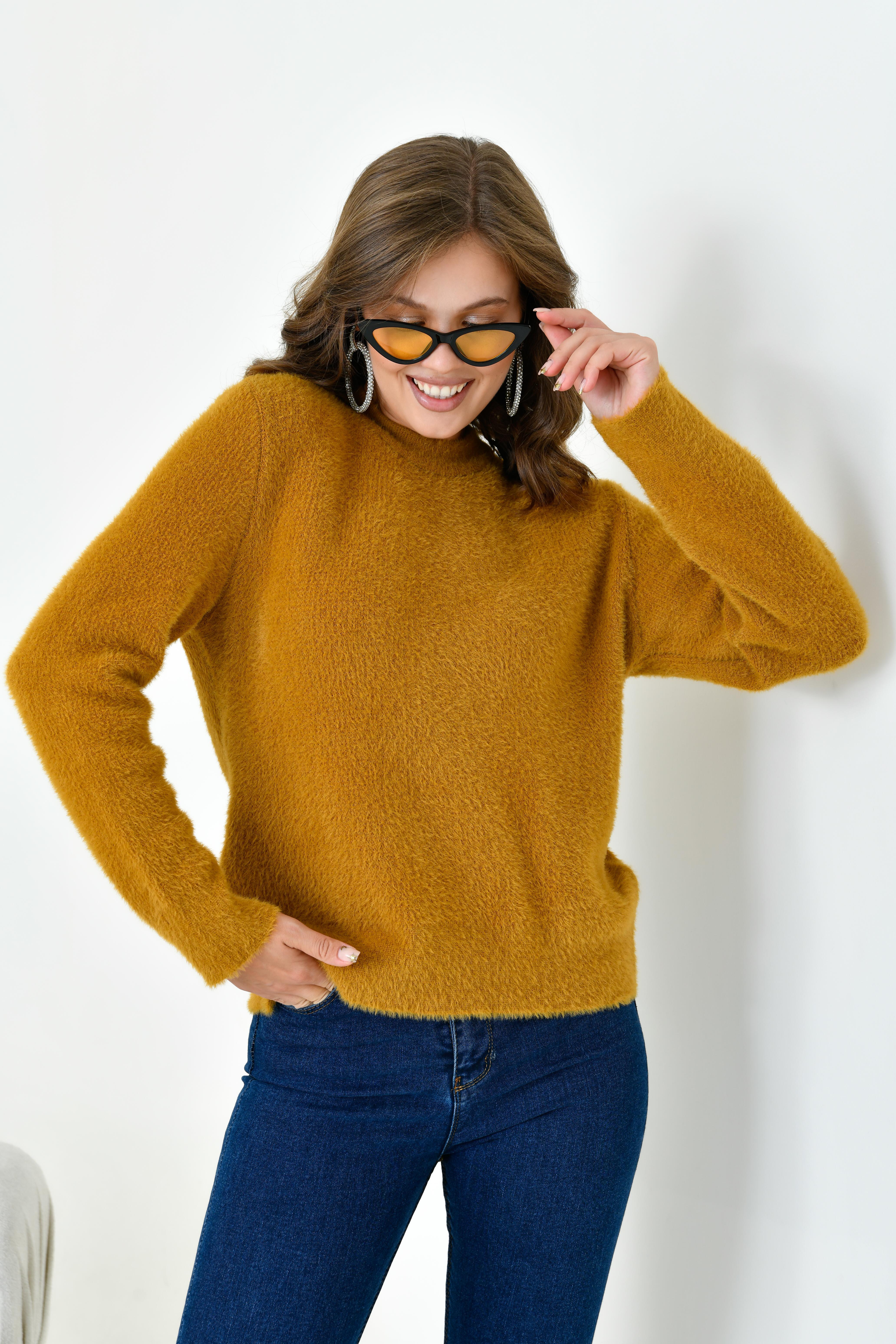 Ftz Women Sıfır Yaka Hardal 20944