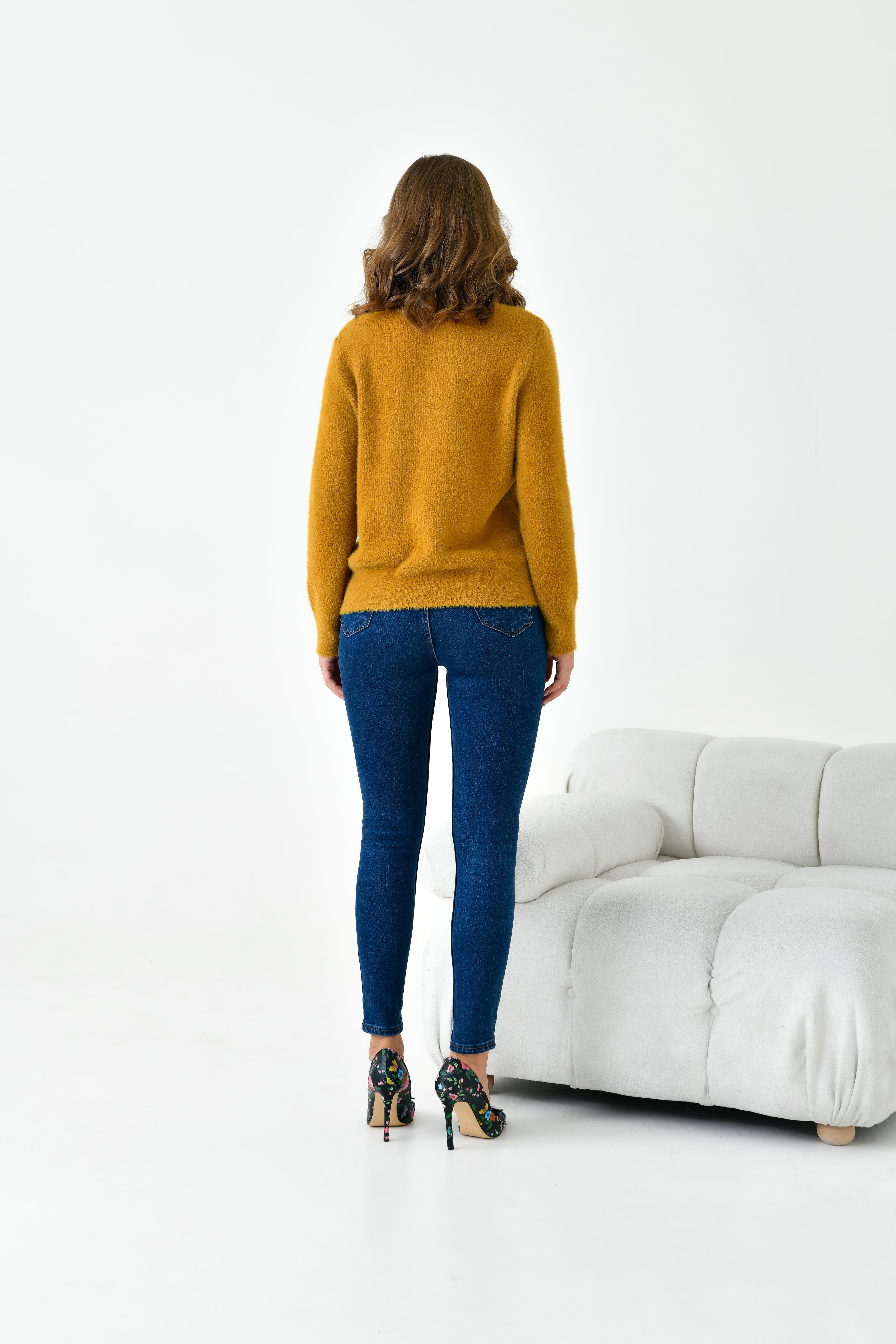 Ftz Women Sıfır Yaka Hardal 20944