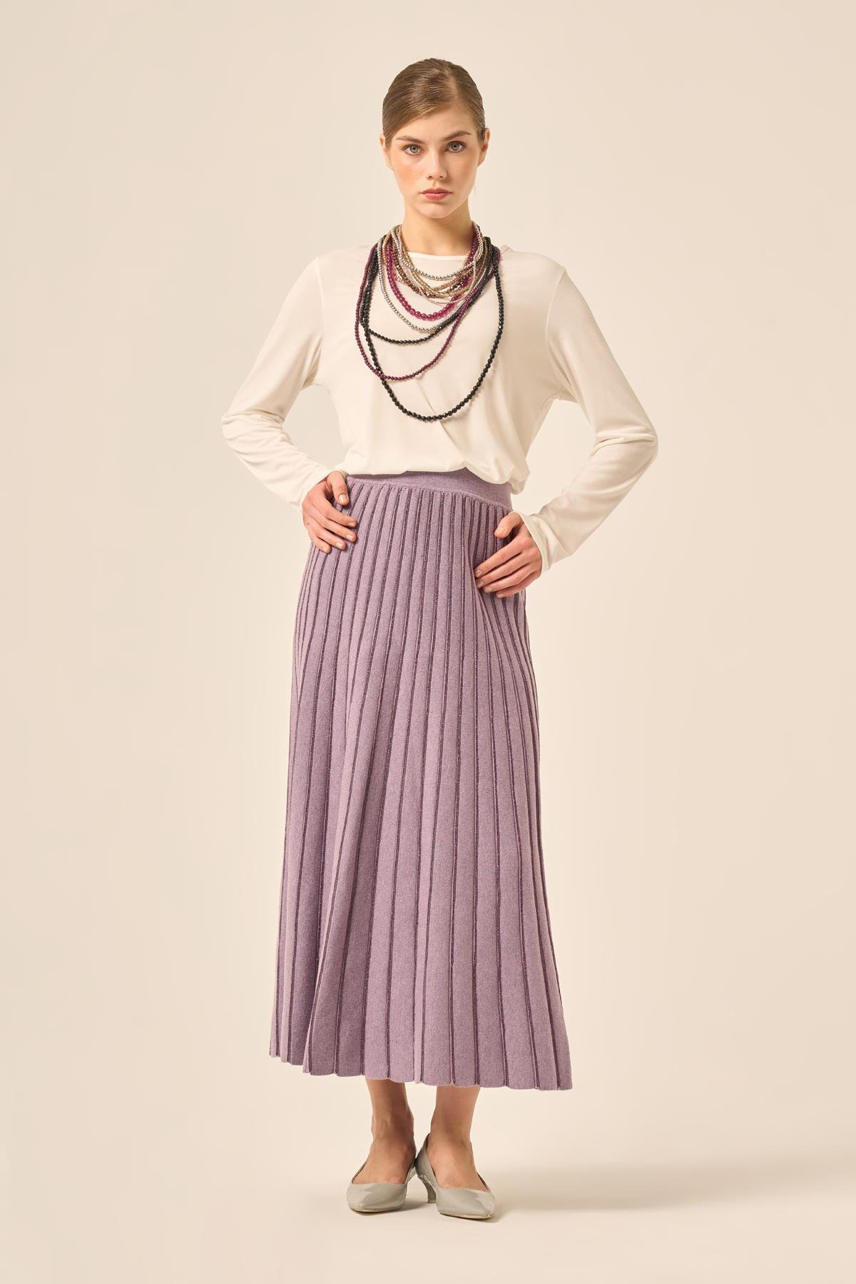 FTZ Women Uzun Etek  Lila 25156