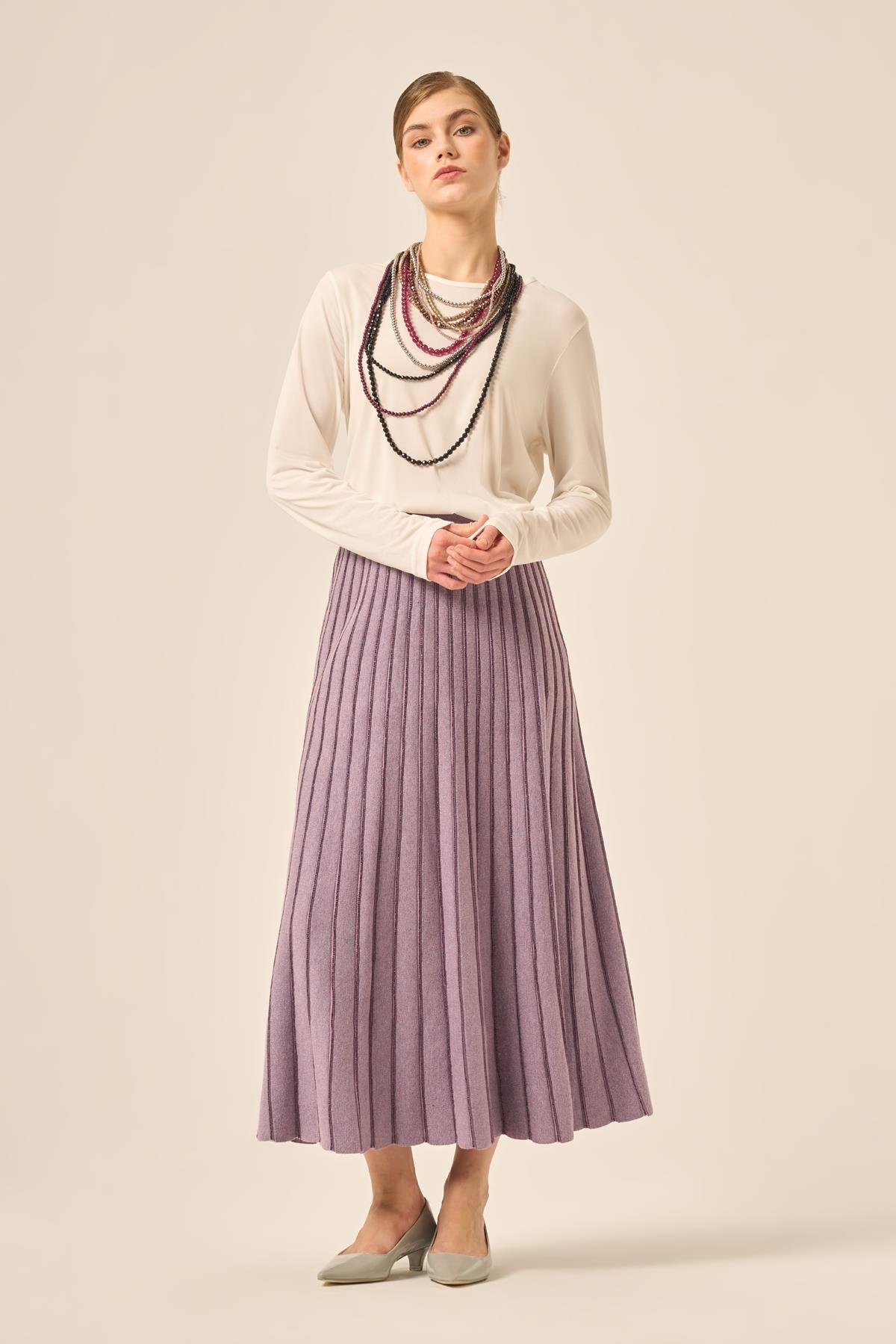 FTZ Women Uzun Etek  Lila 25156