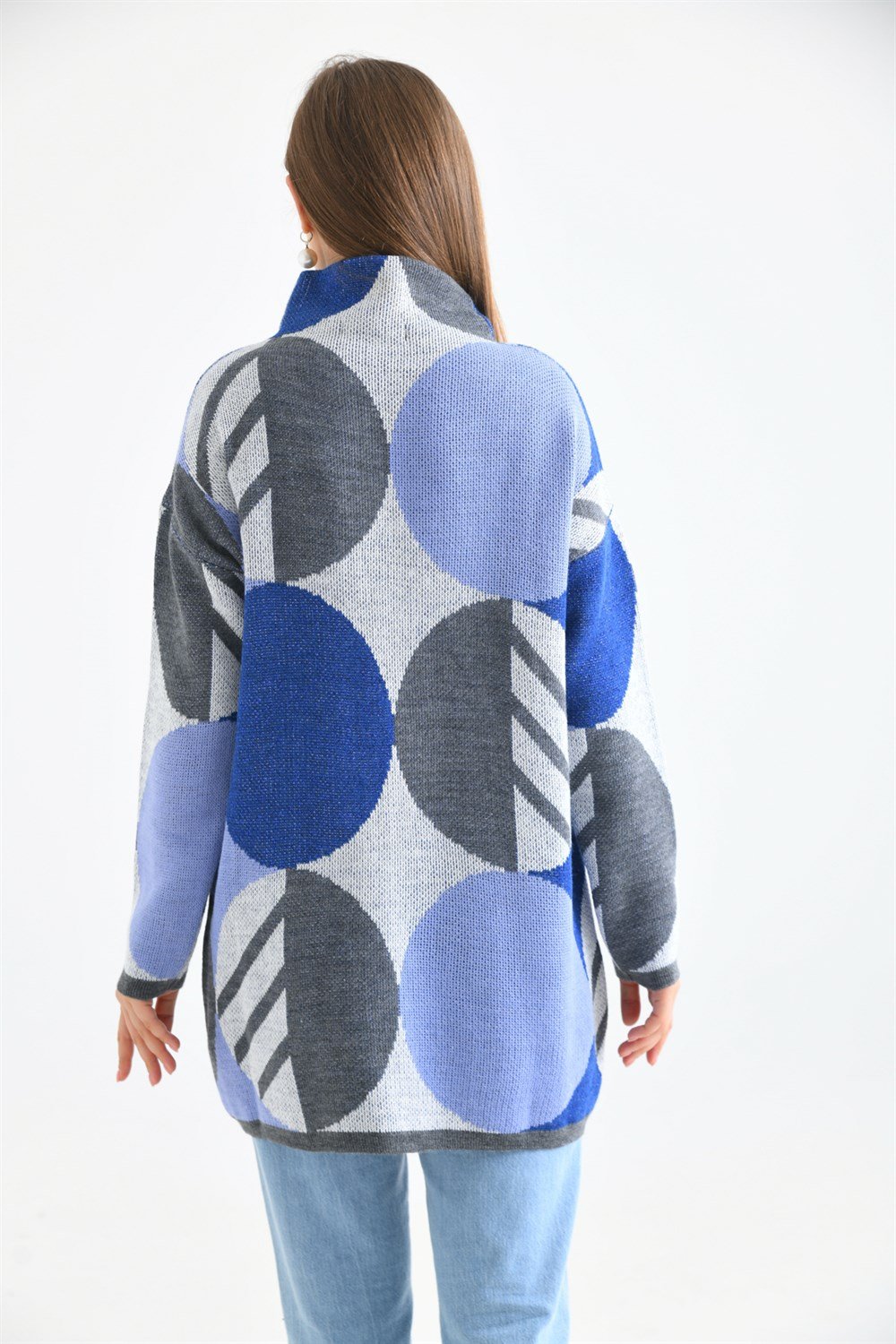 Kendiliğinden Yakalı Bluz GRİ