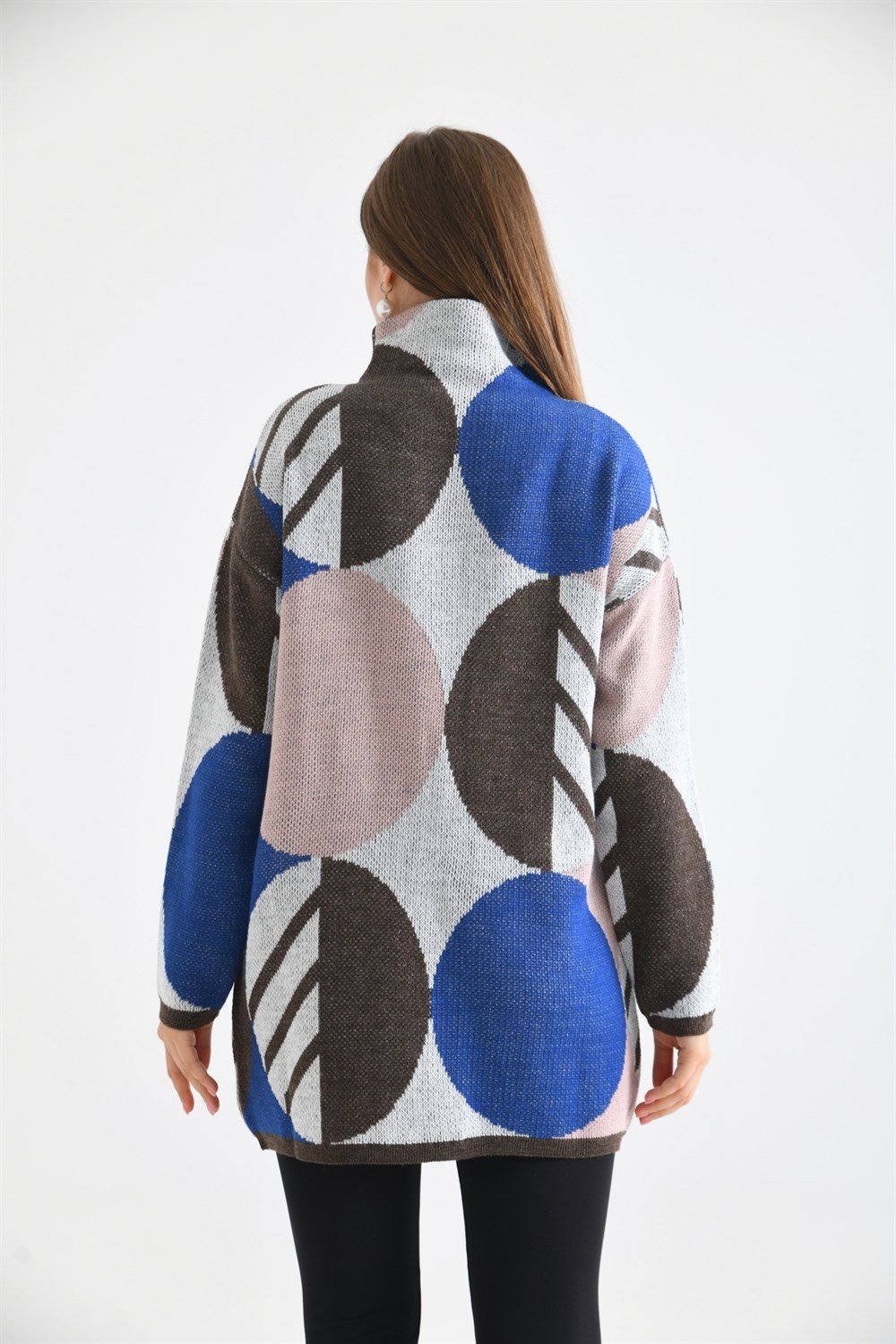 Kendiliğinden Yakalı Bluz KAHVE