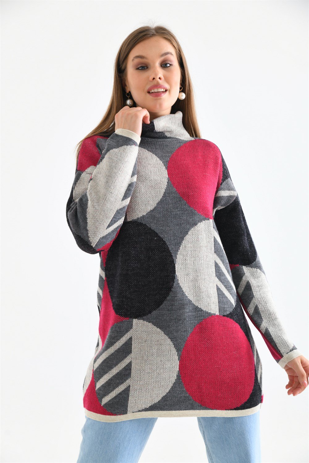 Kendiliğinden Yakalı Bluz TAŞ