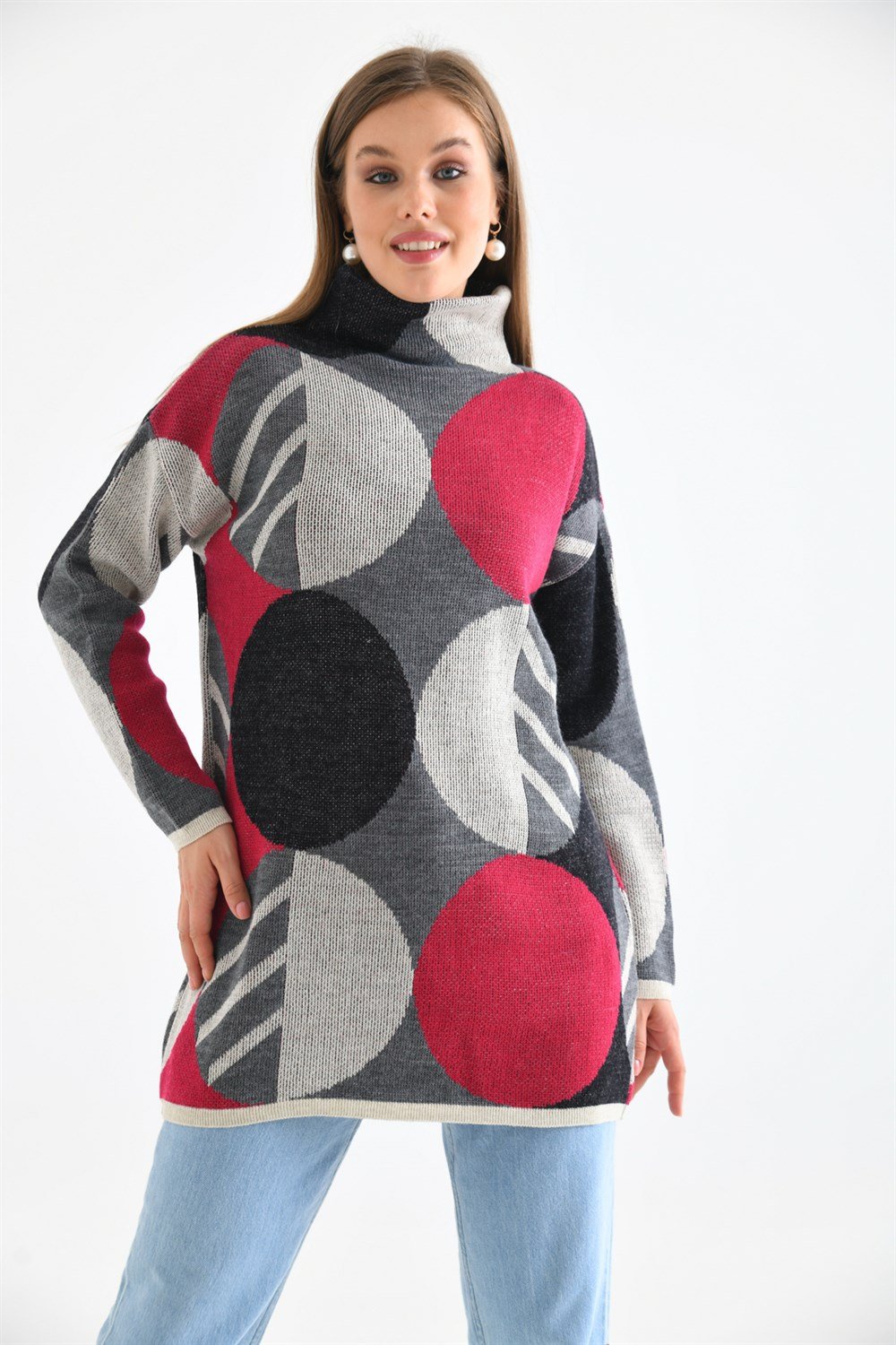 Kendiliğinden Yakalı Bluz TAŞ