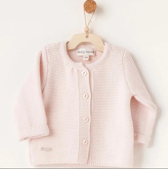 Andy Wawa Ceket Triko Basic  Pembe