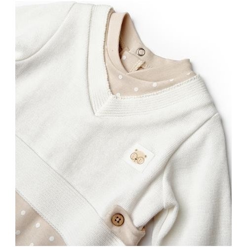 BabyCosy Organik Tulum Patikli Ekru - Vizon