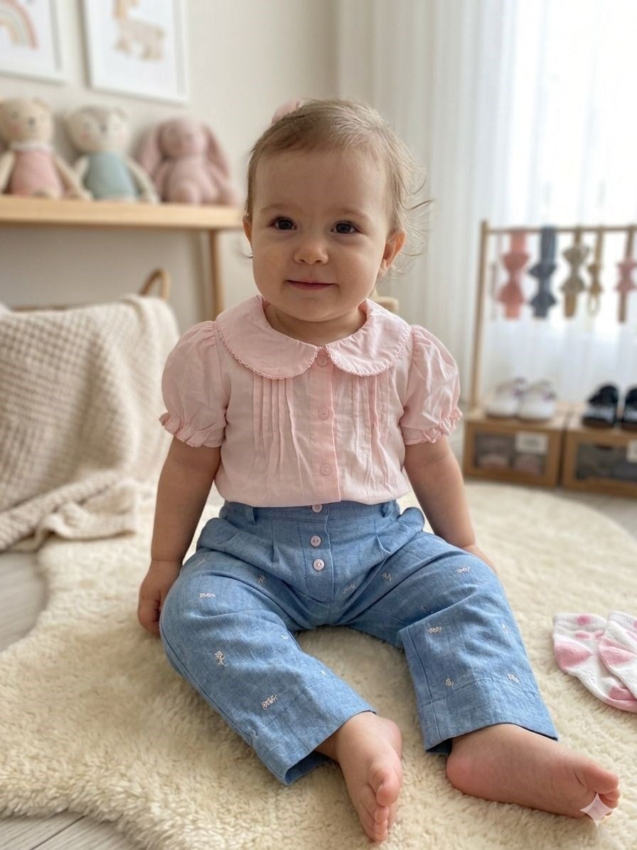 Babydoll 2li Takım Moonstar Pembe