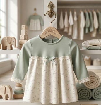 Babydoll Elbise Babydola Mint Yeşil 