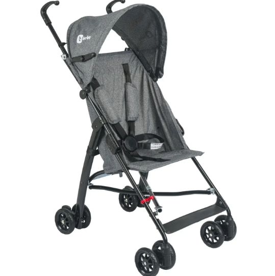 Be-Be Basic Pratik Baston Bebek Arabası Siyah Gri