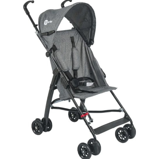 Be-Be Basic Pratik Baston Bebek Arabası Siyah Gri