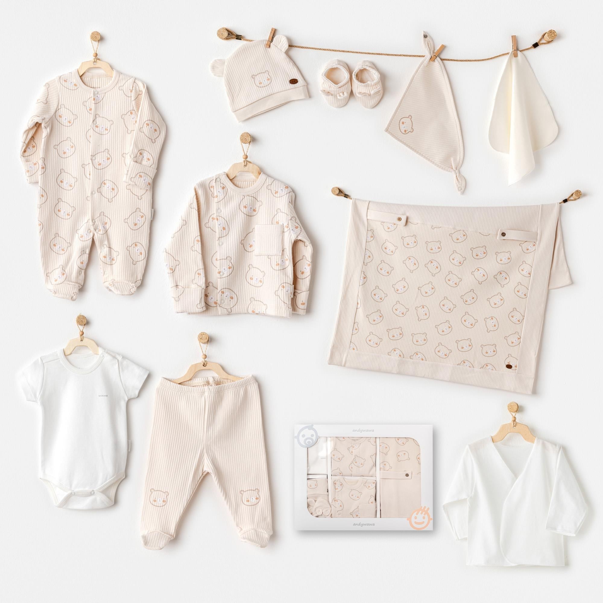 BEBEK HASTANE ÇIKIŞI 10 PCS NEWBORN SET BEAR
