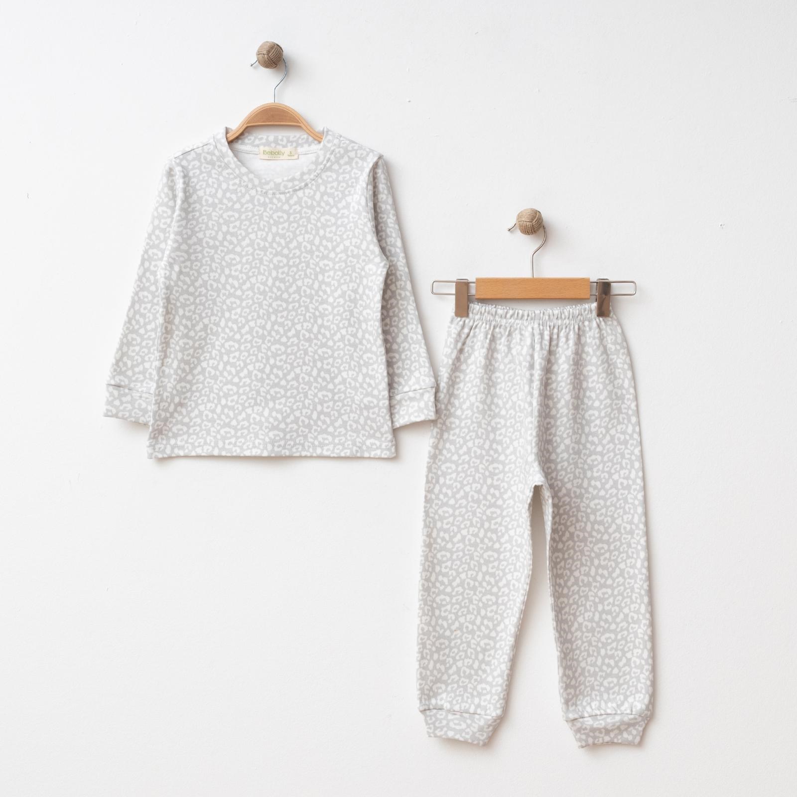Bebolly Pijama Takımı Baskılı Gri