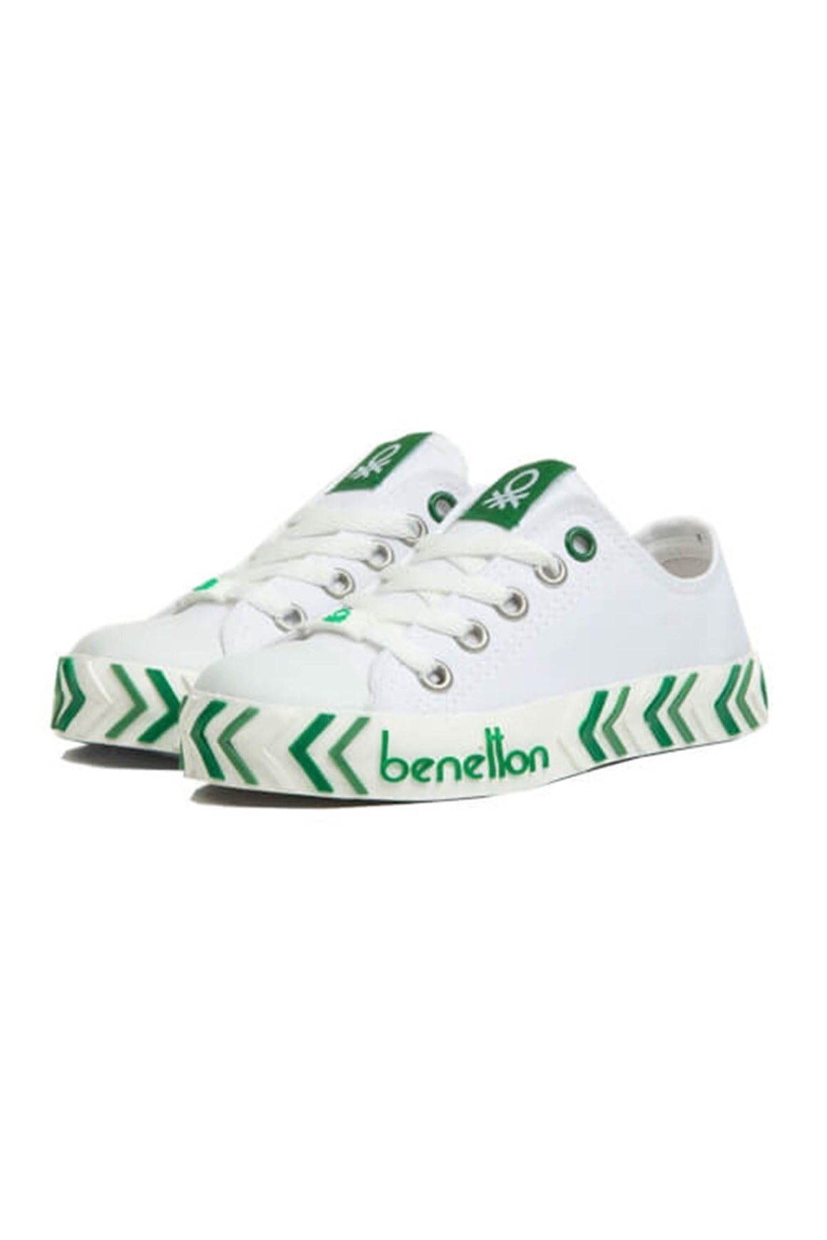 Benetton Ayakkabı Spor Filet Beyaz - Yeşil