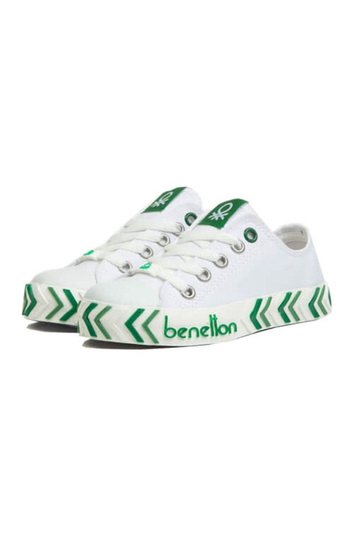 Benetton Ayakkabı Spor Filet Beyaz - Yeşil