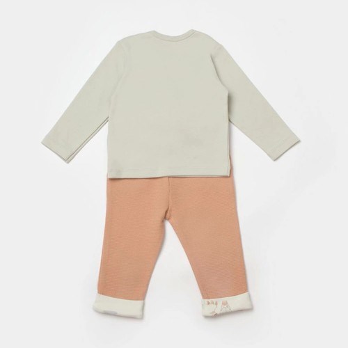Bibaby Organik 2li Takım Teach Me Kırmızı - Kahverengi - Mint
