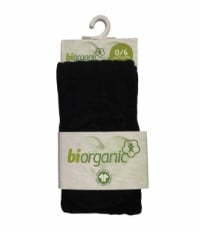 Bibaby Organik Çorap Külotlu Klasik Düz Siyah