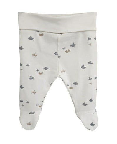 Bistyle Pantolon Patikli Little Boats Ekru - Gri