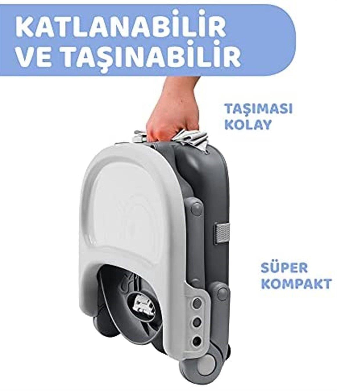 Chicco Booster Seat Pocket Snack Portatif Mama Sandalyesi Dark Grey
