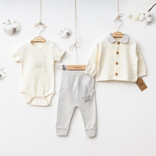 Ciccim Baby 3lü Takım Mobile Stars Gri