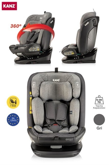Kanz Orbit Oto Koltuğu 0-36 kg Gri