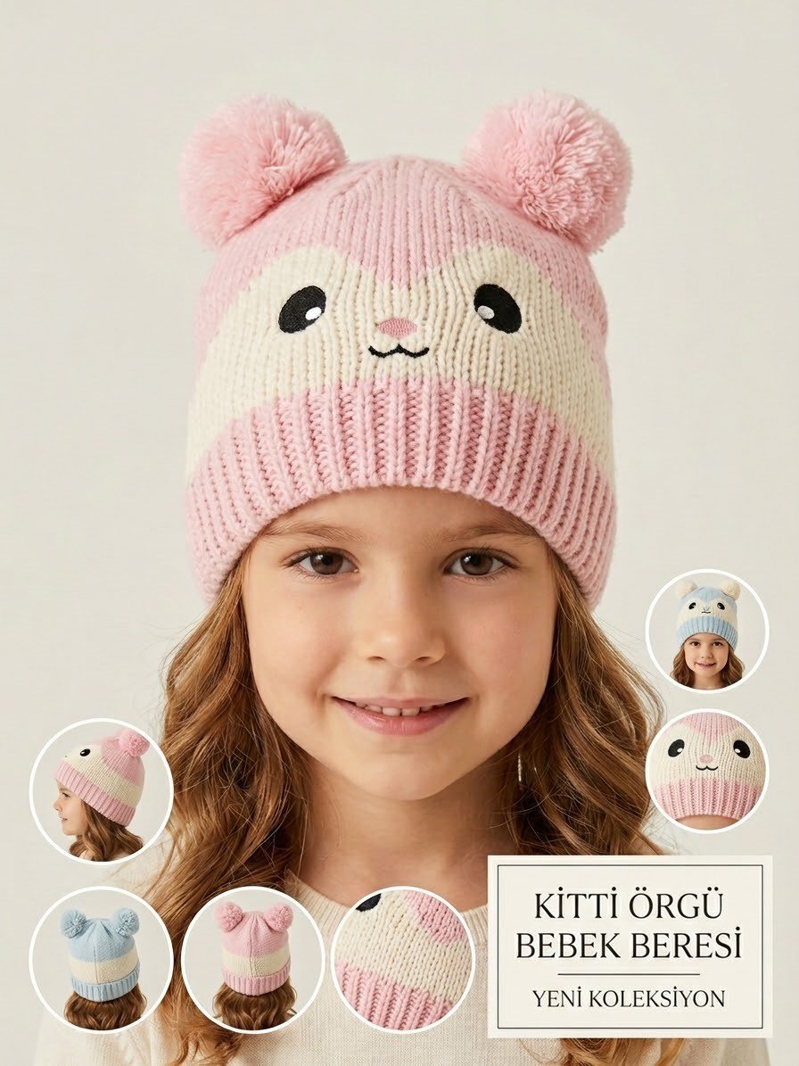 Kitti Bere Kulaklı Gül Pembe