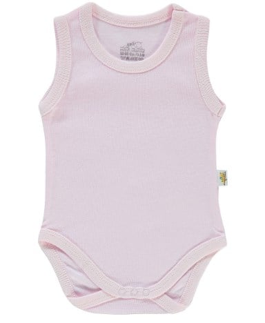 Mini Damla Body Askılı Penye Pembe