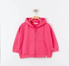 Tiffany Sweatshirt Kapüşonlu Oversize Theme Fuşya