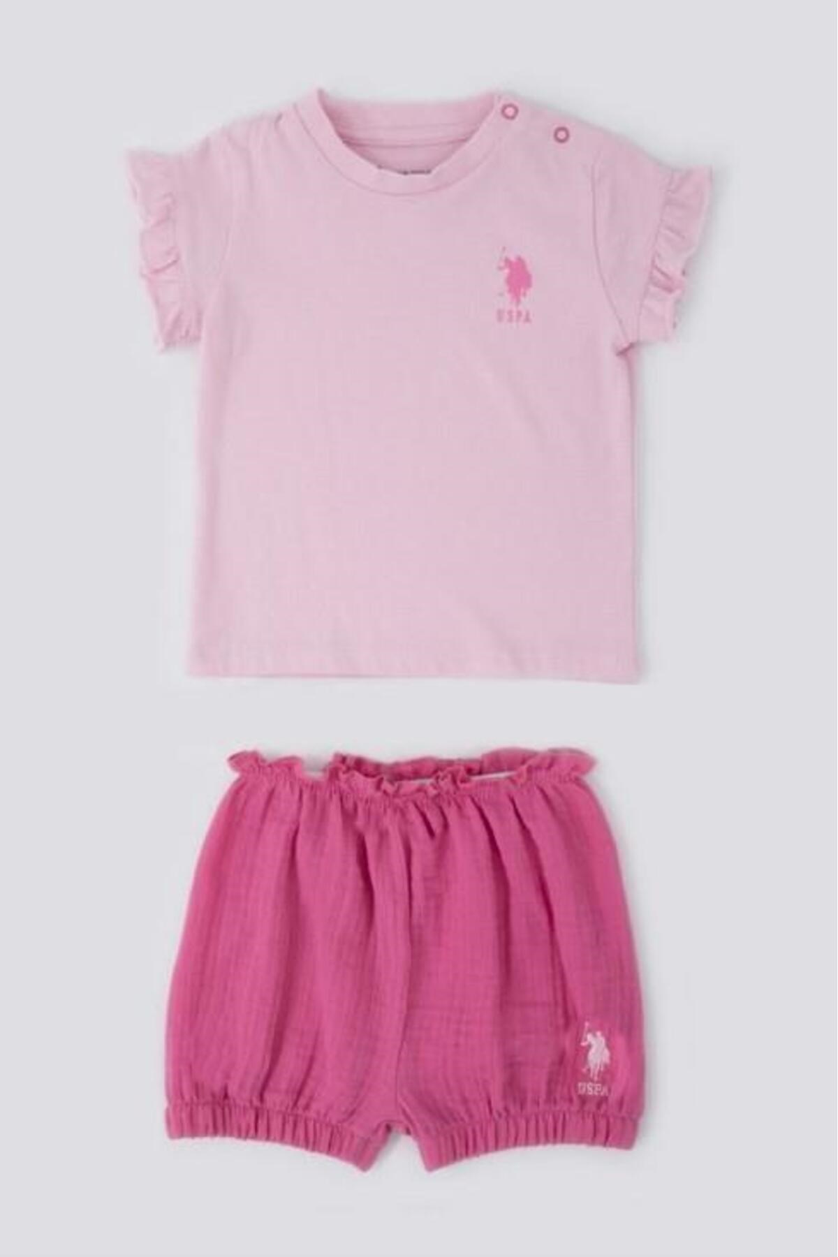 U.S Polo 2li Takım T-Shirt Pembe