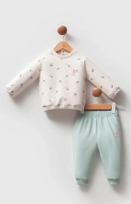 U.S. Polo 2li Takım Ekru