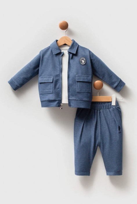 U.S. Polo 3lü Takım Mavi